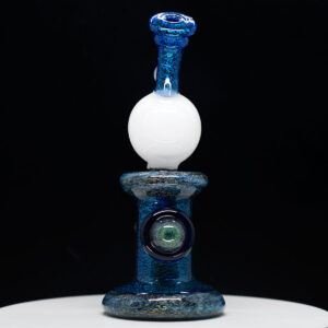 Marty Preston Skull Glass - Rig Blue sparkle effect