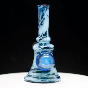 Marty Preston blue glass-rig-with tiger stripe sparkle effect