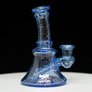 Marty Preston clear glass-rig with blue sparkle effect