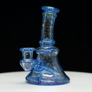 Marty Preston clear glass-rig with blue sparkle effect
