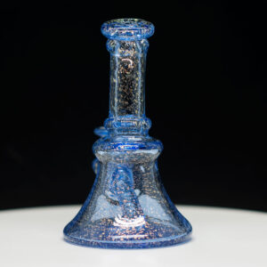 Marty Preston clear glass-rig with blue sparkle effect