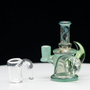 7 Ten Glass & Banjo Collab  - Green with clear custom banger - 5mm - Image 4