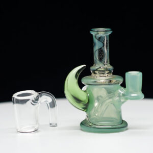 7 Ten Glass & Banjo Collab  - Green with clear custom banger - 5mm - Image 3