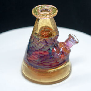 Mellow Glass - Light Yellow Shell Designs Mini Rig Only - 10mm - Image 6