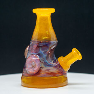 Mellow Glass - Yellow Shell Design Mini Rig Only - 10mm