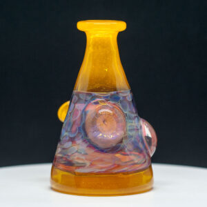 Mellow Glass - Yellow Shell Design Mini Rig Only - 10mm - Image 3