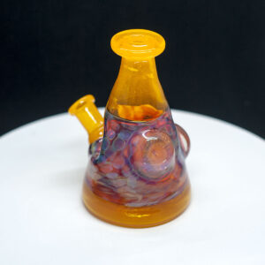 Mellow Glass - Yellow Shell Design Mini Rig Only - 10mm - Image 4