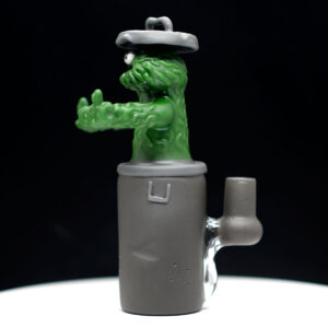 Rob Morrison Glass - Oscar the Grouch with matching bubble cap