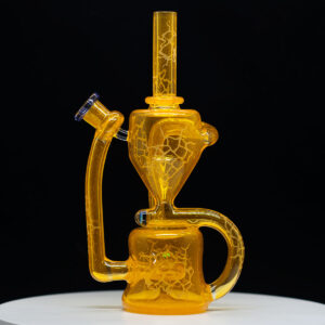 Rooster Yellow with Blue rim with matching bubble cap - Special feature opal coin - Image 4