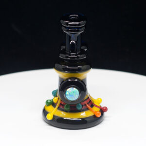 Skirlinger Dark Blue Mini Rig with Rainbow Stripes - 10mm Rig - Image 3