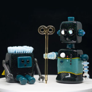Torchress - 2 Piece Set - Robot Set Blue with brushed opal