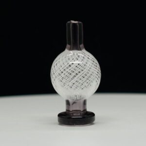 Dave Mann - 2 Piece 14mm Rig with Matching Bubble Cap in purple spiral design - Image 3