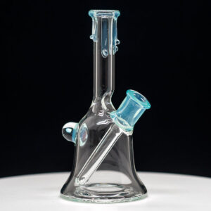 Hive Glass Clear Rig only - Cyan Drip Design