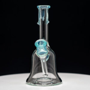 Hive Glass Clear Rig only - Cyan Drip Design - Image 2