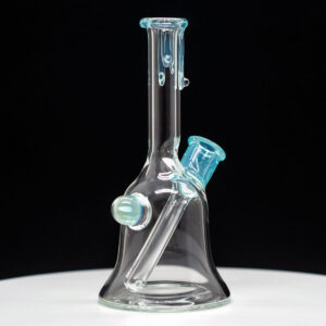Hive Glass Clear Rig only - Cyan Drip Design - Image 4