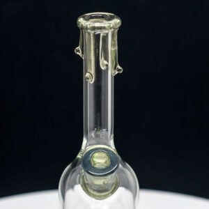 Hive Glass Clear Rig only - Green Drip Design - Image 6