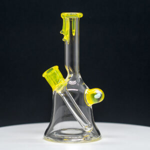 Hive Glass Clear Rig only - Yellow Drip Design - Image 3