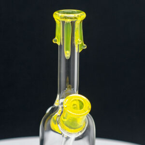 Hive Glass Clear Rig only - Yellow Drip Design - Image 5