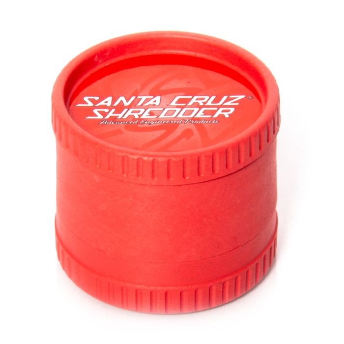 Red 3 Piece Hemp Grinder by Santa Cruz Shredder - Image 2