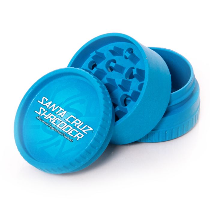 Blue 3 Piece Hemp Grinder by Santa Cruz Shredder