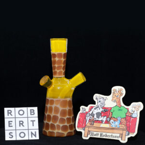 Matt Robertson - Zoo Tube Series - 10mm Quality Glassware - Bright Yellow with Yellow Logo. Free Mood Mat & Peli Case