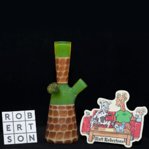 Matt Robertson - Zoo Tube Series - 10mm Quality Glassware - Lime Green with Gold Logo. Free Mood Mat & Peli Case