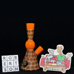 Matt Robertson - Zoo Tube Series - 10mm Quality Glassware - Bright Orange with Dark Logo. Free Mood Mat & Peli Case