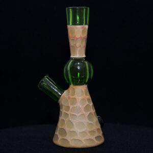 Matt Robertson - Zoo Tube Series - 10mm Quality Glassware - Green with dark logo on base. Free Mood Mat & Peli Case - Image 3