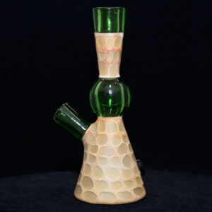 Matt Robertson - Zoo Tube Series - 10mm Quality Glassware - Green with dark logo on base. Free Mood Mat & Peli Case - Image 5