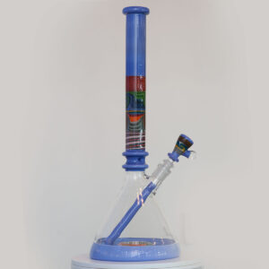 MonkeyThrowPoop - Big Beautiful Beaker Bong - Purple Fully Worked Piece - Image 2
