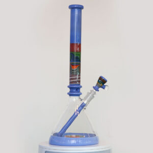 MonkeyThrowPoop - Big Beautiful Beaker Bong - Purple Fully Worked Piece