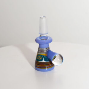 MonkeyThrowPoop - Big Beautiful Beaker Bong - Purple Fully Worked Piece - Image 4