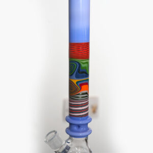 MonkeyThrowPoop - Big Beautiful Beaker Bong - Purple Fully Worked Piece - Image 7