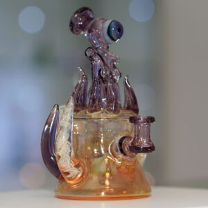 Jam Solo x Helio Glass x Brighton Glass - Fumed 10mm Female 2 hole perk Shredder - Image 5