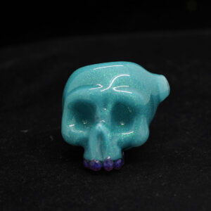 Marty Preston - turquoise dichro skull pipe - Image 4